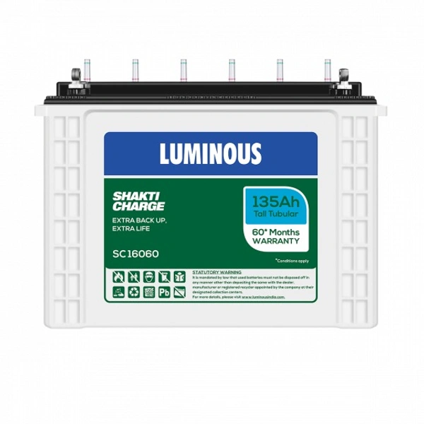 Luminous SC16060 150Ah, 60 Month (36+24) Warranty - 