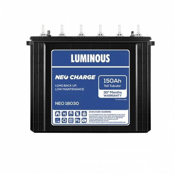 Luminous NEO 18030 150Ah, 30 Month (15+15) Warranty - 