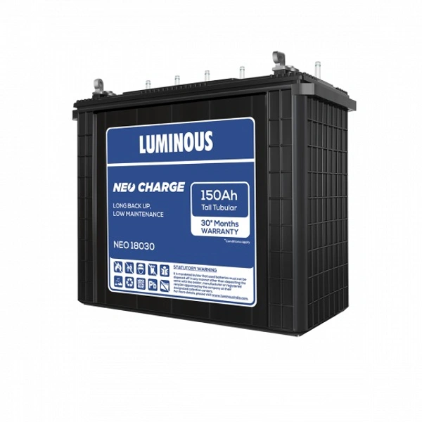Luminous NEO 18030 150Ah, 30 Month (15+15) Warranty - 