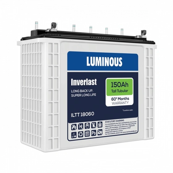 Luminous ILTT18060 150Ah, 60 Month (36+24) Warranty - 