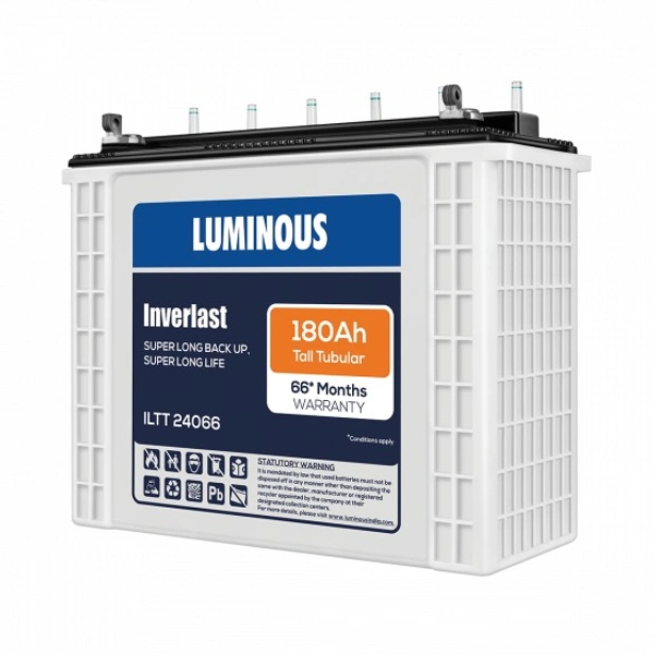 Luminous ILTT24066 180Ah, 66 Month (42+24) Warranty - 