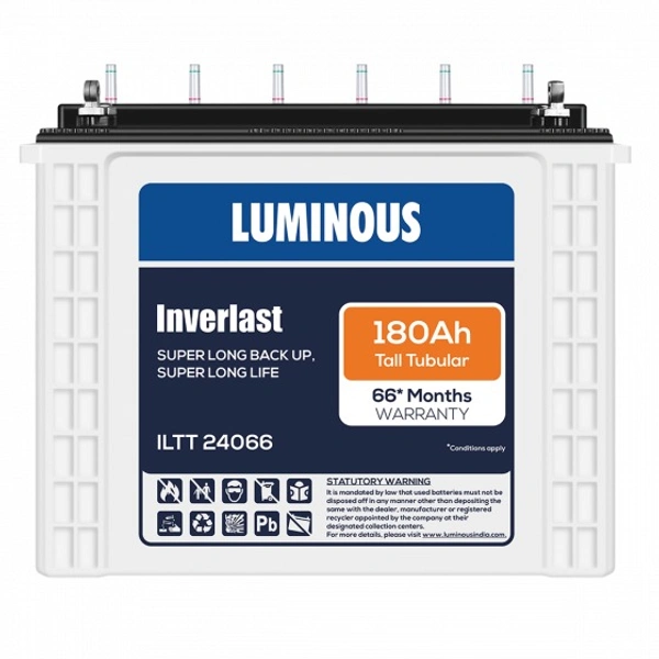 Luminous ILTT24066 180Ah, 66 Month (42+24) Warranty - 