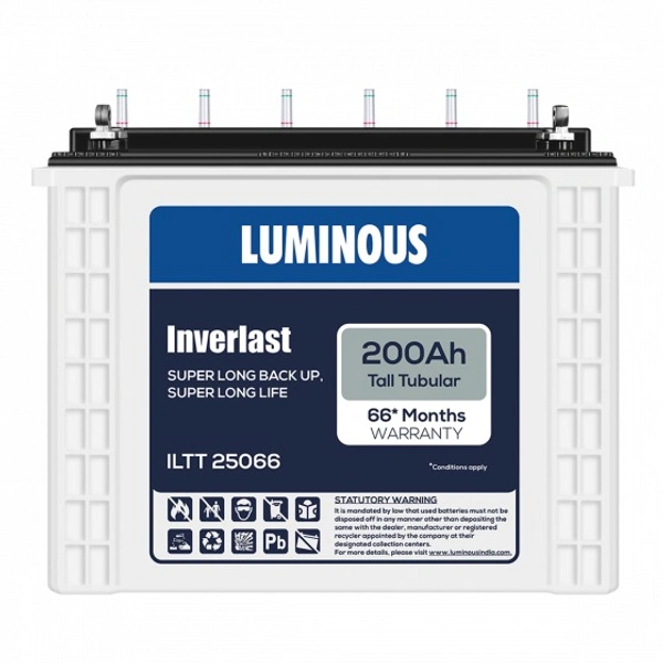 Luminous ILTT25066 200Ah, 66 Month (42+24) Warranty - 