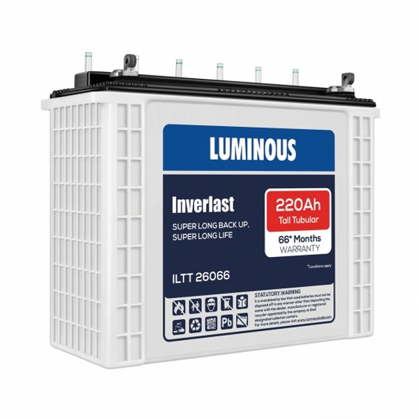 Luminous ILTT26066 220Ah, 66 Month (42+24) Warranty - 