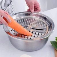 Md Enterprise 3 IN 1 KITCHEN MULTIPURPOSE STAINLESS STEEL BOWL* - stainless steel, ⭐⭐⭐⭐⭐