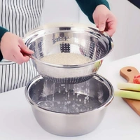 Md Enterprise 3 IN 1 KITCHEN MULTIPURPOSE STAINLESS STEEL BOWL* - stainless steel, ⭐⭐⭐⭐⭐