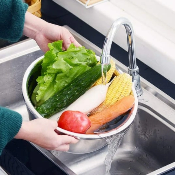 Md Enterprise 3 IN 1 KITCHEN MULTIPURPOSE STAINLESS STEEL BOWL* - stainless steel, ⭐⭐⭐⭐⭐