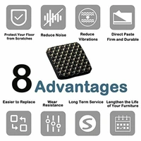Md Enterprise 12 PCS FURNITURE SOFT ANTI SLIP MAT (SQUARE) - black, ⭐⭐⭐⭐⭐