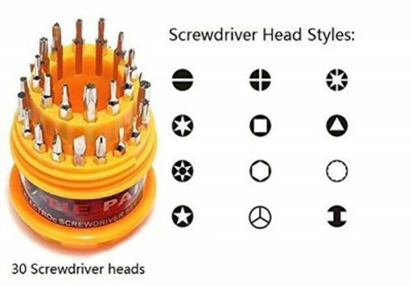 Md Enterprise JACKLY 6036 MINI SCREWDRIVER SET OF 31 - yellow, ⭐⭐⭐⭐