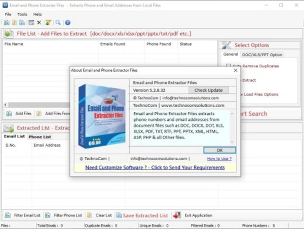 TechnoCom Email and Phone Extractor life time