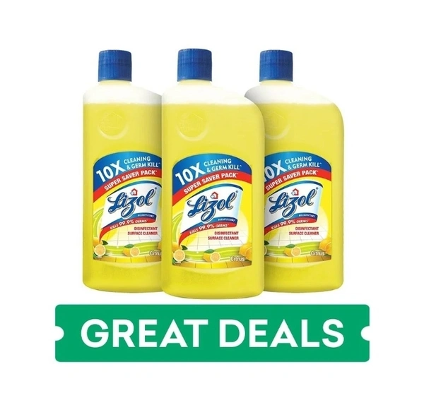 Lizol Disinfectent Kills 99.9%germs Serface & Floor Cliner 975 Gmx3