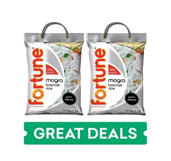 Fortune Mogra Basmati Rice Split 5kg+5kg