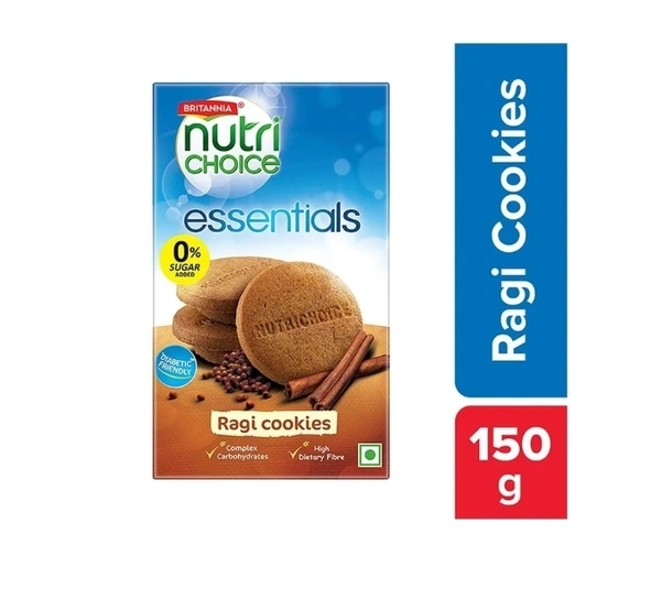 Britannia Nutri Choice Essential With No Added Sugar Diabetic Friendly Biscuit 150gm