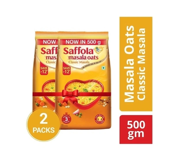 Safola Classic Masala Oats 500gmx2 Pack