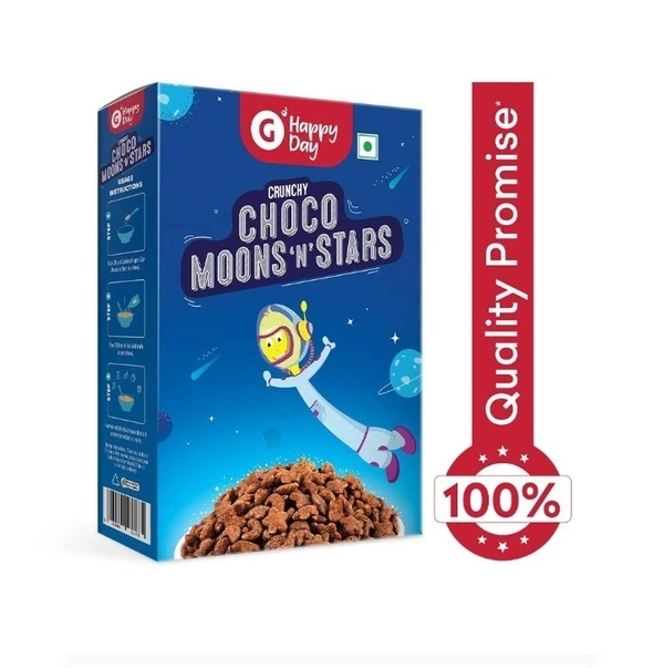 Happy Day Cranchy Choko Moon & Star Cereal 350gm