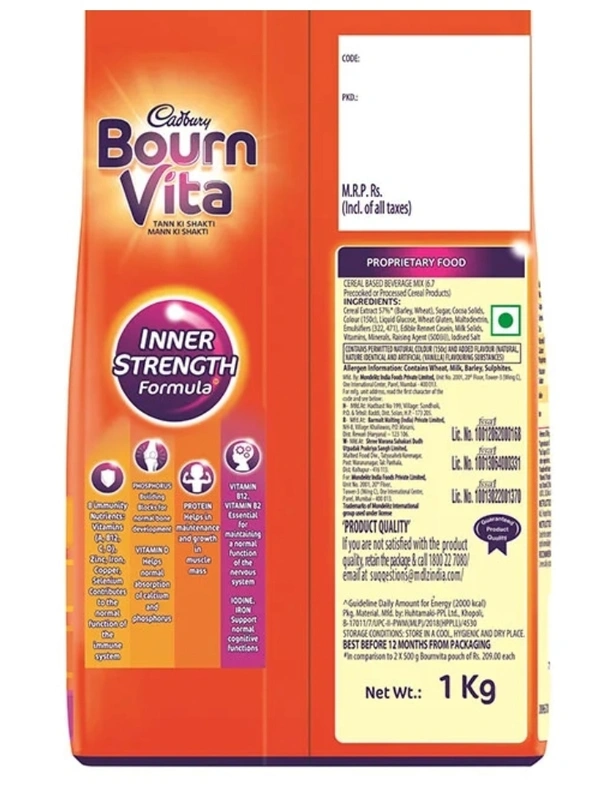 Cadbury Bournvita Choklate 1 Kg Health Dnk
