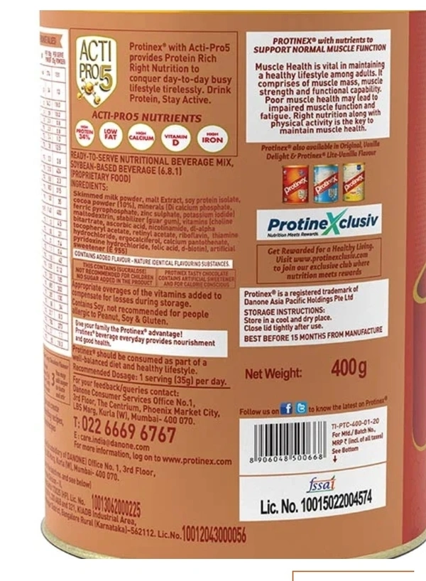 Protinex For Adult With High Protin & 10 Immunity Booster, Choklate 400gm