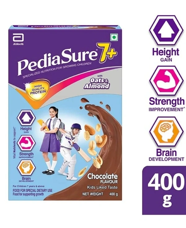 Pedia Sure 7+ Spealised Nutrition For Growing Children Choklate Health Drink 400gm