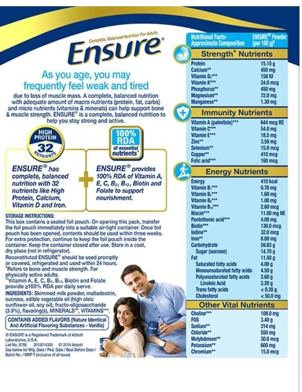 Ensure Vanilla Health Drink 400gm