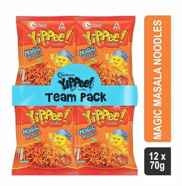 Sunfeast Yippee Magic Masala Noodels Pack Of 12 x70gms