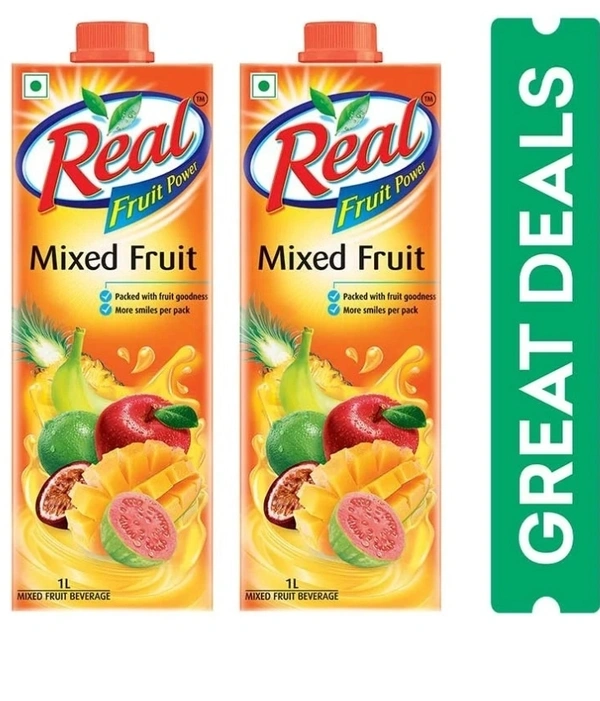 Real Fruit Power Mixed Fruit Juice Pack Of 2 , 1litx2