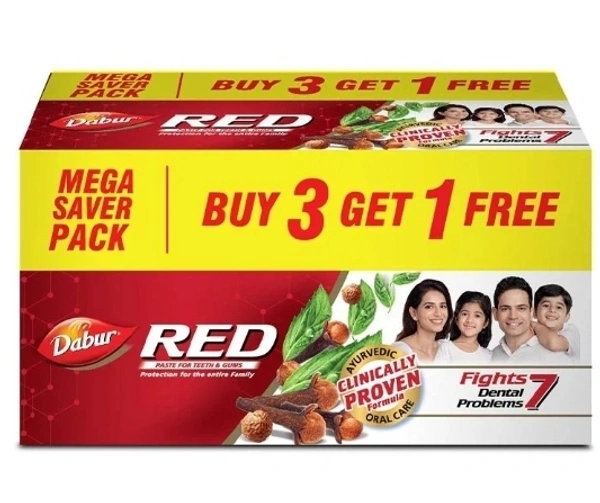 Dabur Red Toothpaste Buy 3 Get 1 Free 4x150gm