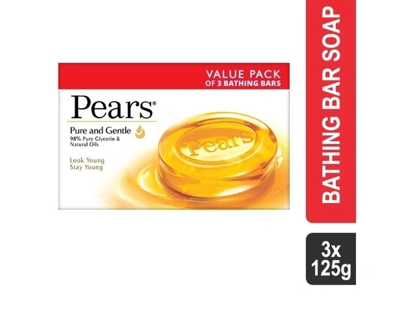 Pears Moesturerisg With Glisarine Soap For Golden Glow 3x125gm