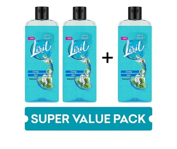 Lilil Cooling Mint Body Wash 250mlx3