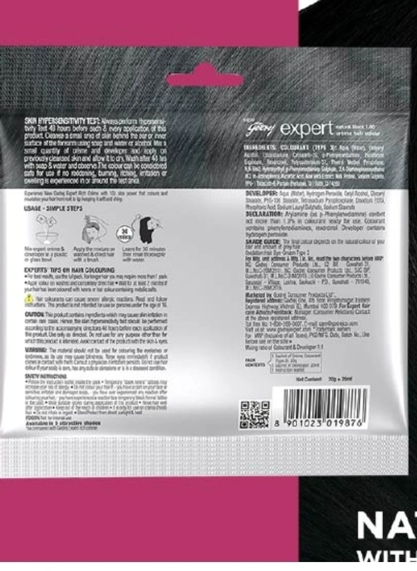 Godrej Expert Rich Cream Natural Black Colour Hair Colour 
