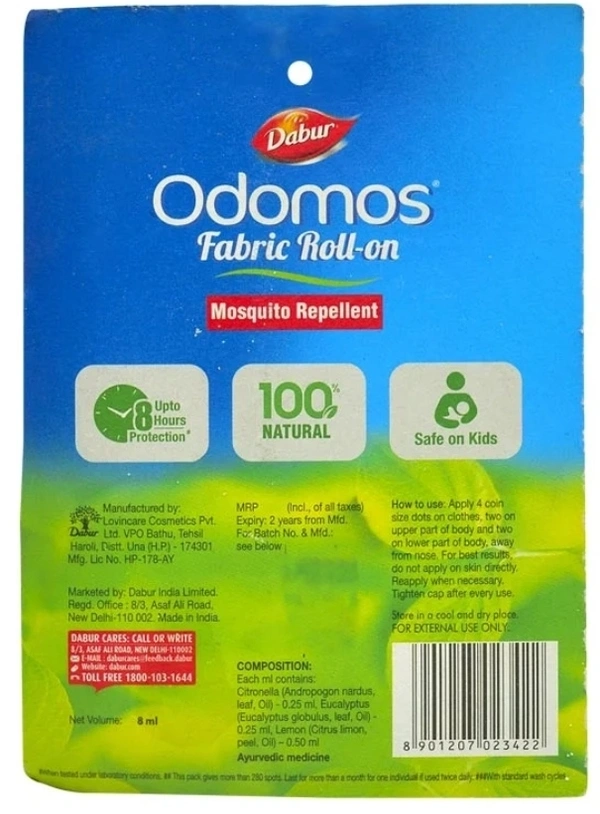 Odomos Febric Mosquito Repellent Roll On Buy 1 Get 1 Free Brand Offer