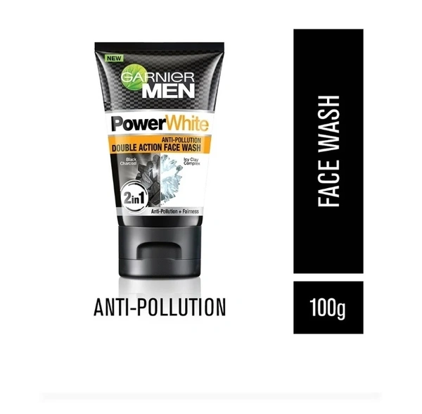 Gerniar Men Power White Anti Pollution Double Action Face Wash 100gm