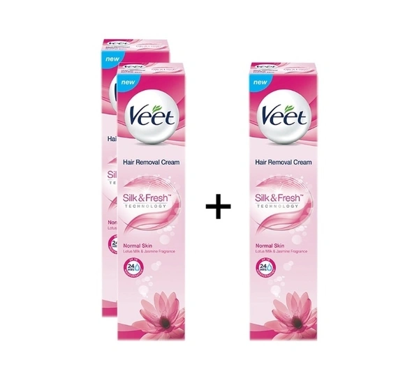 Veet Lotas Milk & Jasmine Hear Removal Cream 3x100gm