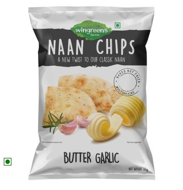 Naan Chips Butter Garlic 2x60gm