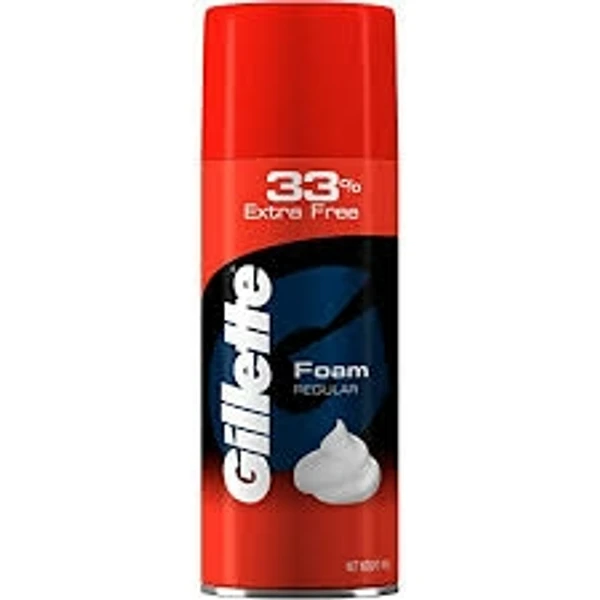 Gillette Shaving Foam - జిల్లేట్ షేవింగ్ ఫోమ్ - 418g (Regular) 33% Extra