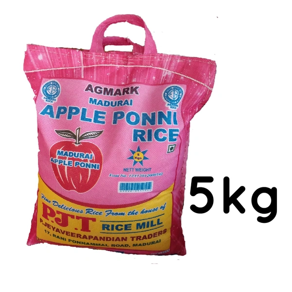 Pjt பொன்னி  ஆப்பிள் பொன்னி அரிசி  - 5kg bag பை 