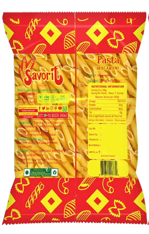 Savorit Penne Pasta - சேவரிடஂ பெனஂனே பாஸஂடா - 500gm
