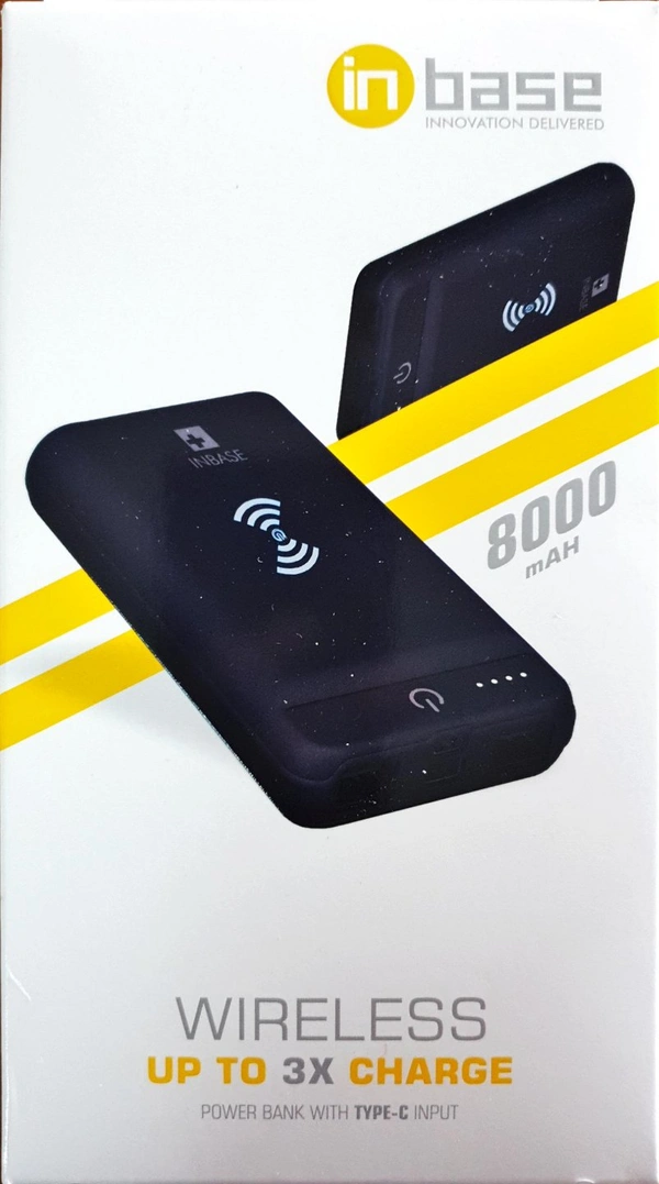 in base Power Bank Wireless - 8000mAH, Black