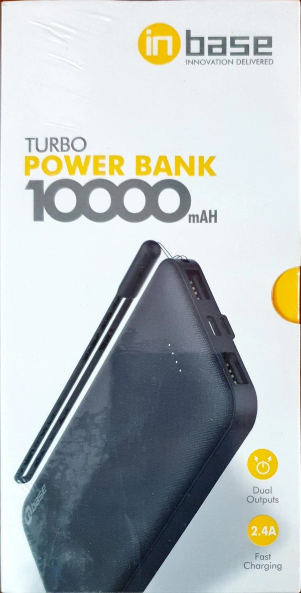 in base Power Bank - Black, 10000mAH
