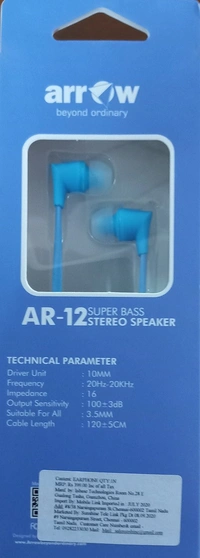 Arrow Stereo Bass AR-12 ஆரோ ஸ்டீரியோ பாஸ் - black, Red, sea Blue.