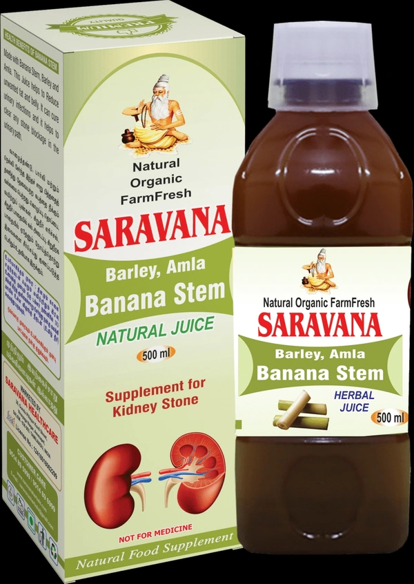 Saravana Banana Stem Drink - வாழை தண்டு, நெல்லி சாறு - 500ml
