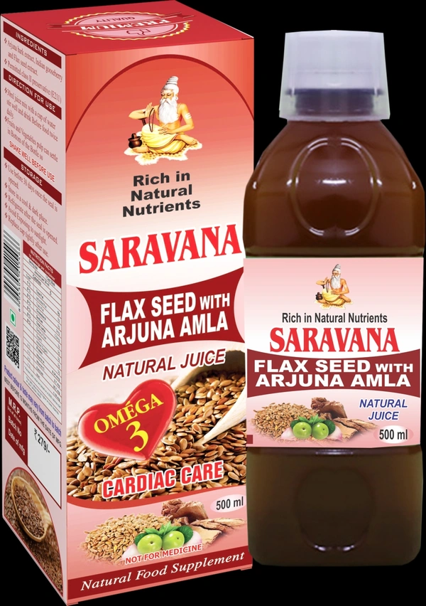 Saravana Flaxseed, Amla - பிளாக்ஸீட் நெல்லி - 500ml