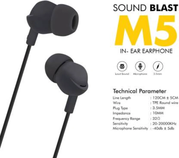 Inbase M5 Wired Headset   - BLACK
