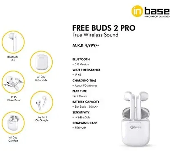 Inbase Inbass Free Buds 2 Pro - white