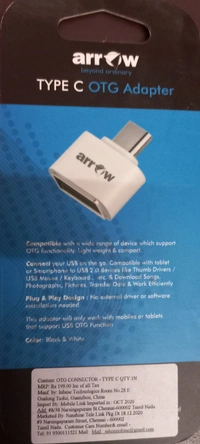 Arrow OMG Adapter - white