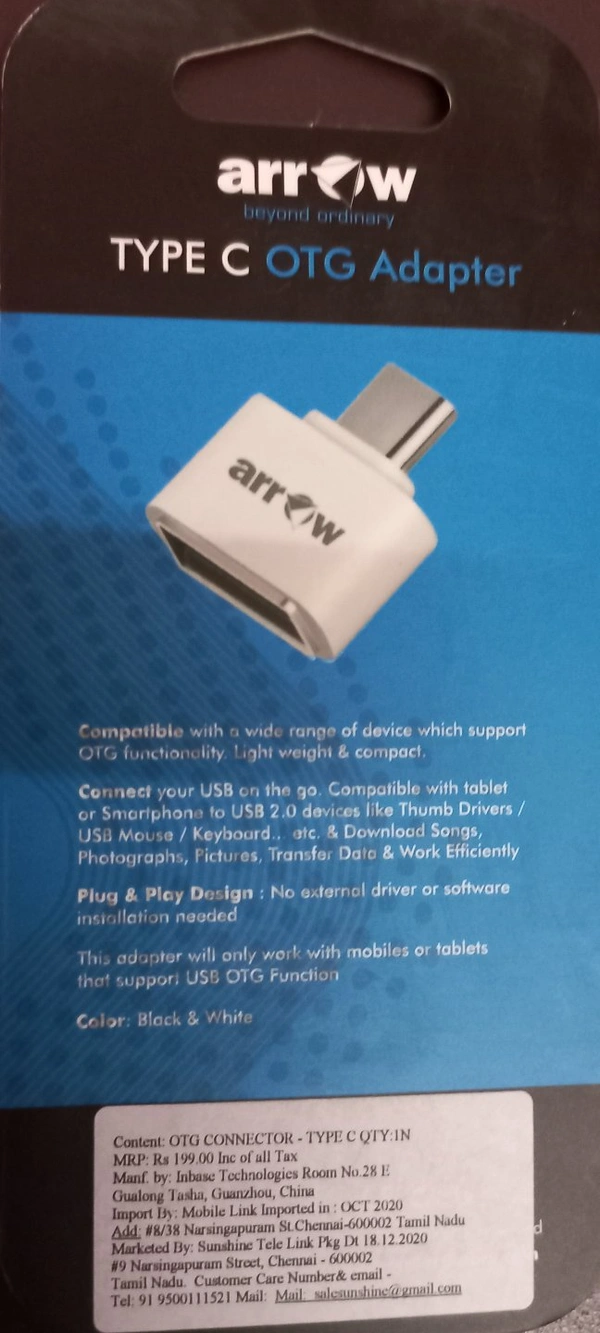 Arrow OMG Adapter - white