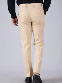 Oswal Mens Formal Trouser Pack OF2 Combo Baleno And White Coffee  - Baleno Black & White, 38