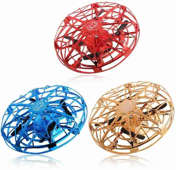 Flying Spinner UFO Drone Flying Toy, Infrared Induction Flying Drone with Lights for Kids, Teenagers, and Color