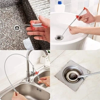Stainless Steel Hair Catching Drain Cleaner Wire Spring Sink Cleaning