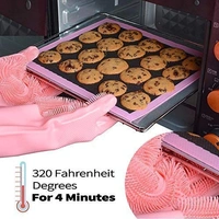 Silicone Non-Slip, Dishwashing and Pet Grooming, Magic Latex Scrubbing Gloves for Household Cleaning Great for Protecting Hands 