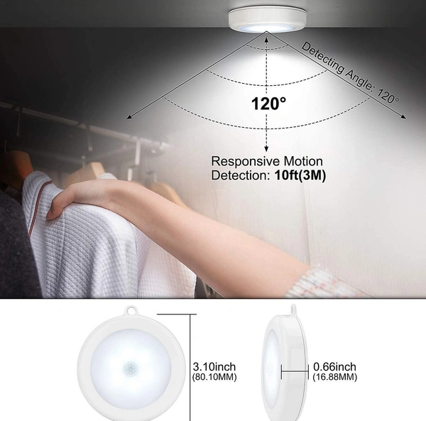 Rechargeable Operated LED Motion Sensor Wireless Wall Night Cold Light